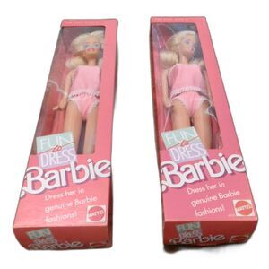 Vintage Mattel Barbie Fun to Dress 1989 Set of 2 New in Box